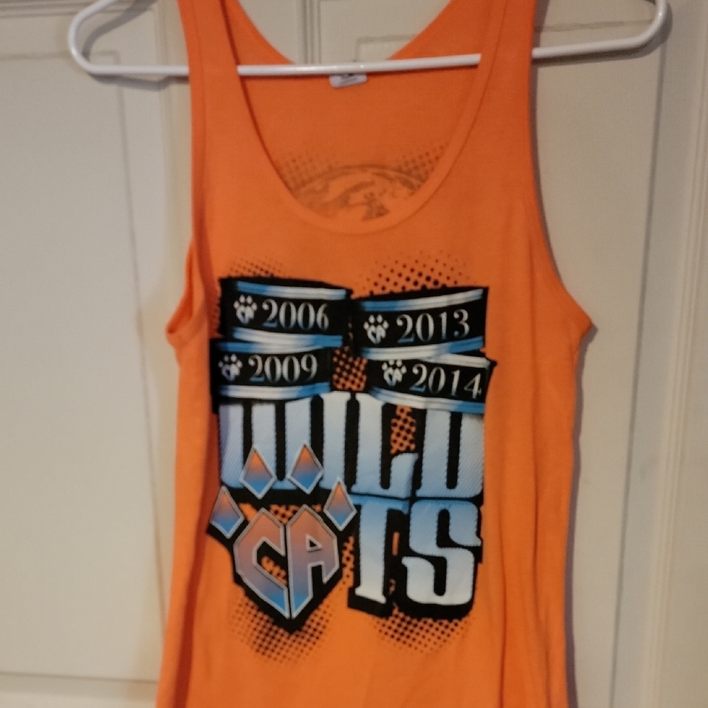 American Apparel Orange Graphic Tank Top